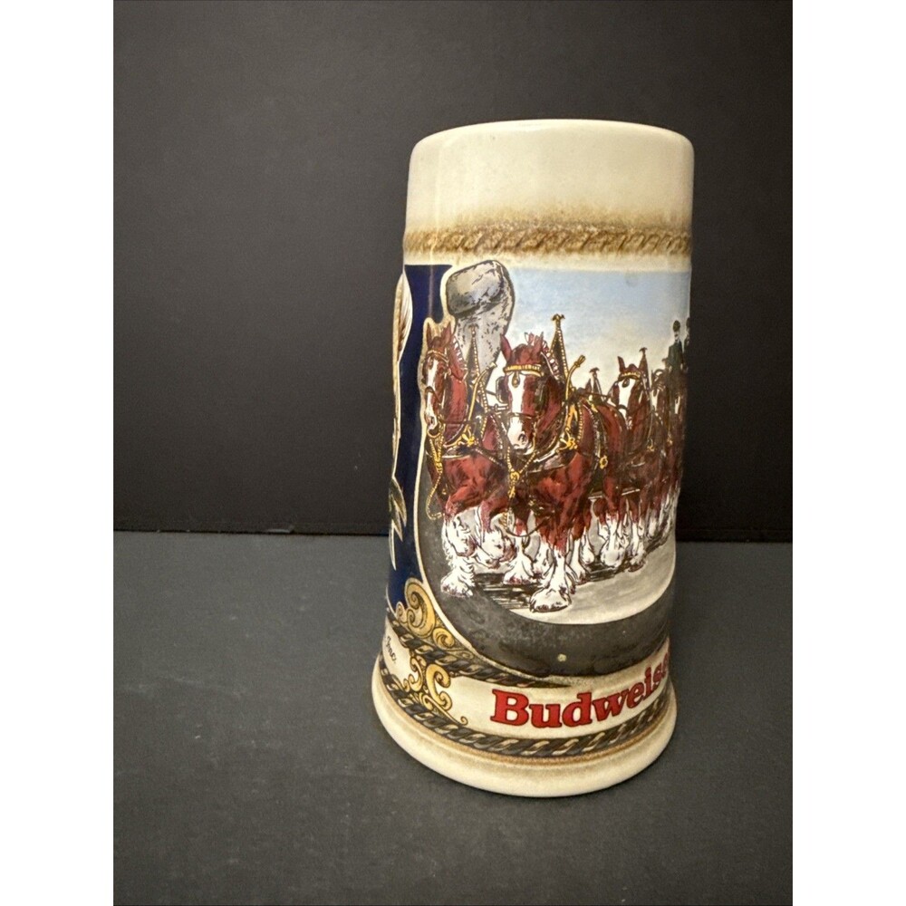 Vintage Budweiser Special Edition Anheuser-Busch Clydesdale Horses Stoneware
